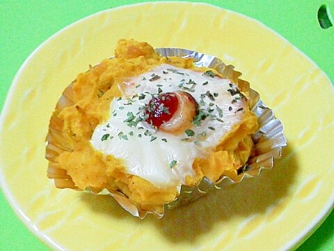 お弁当にも♪チーズ乗せ南瓜のマッシュ